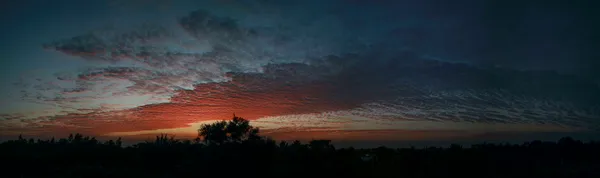 Crimson evening sky